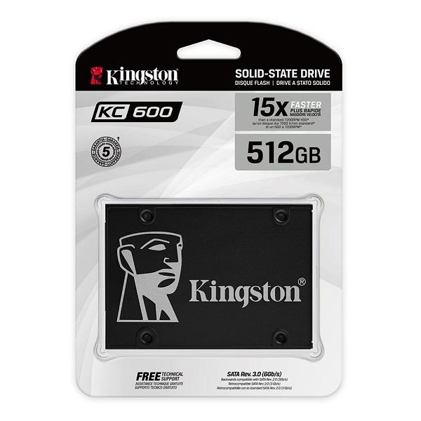 Kingston disco kingston de estado solido ssd 512gb kc600 auto encriptado p/n skc600/512g 512GB