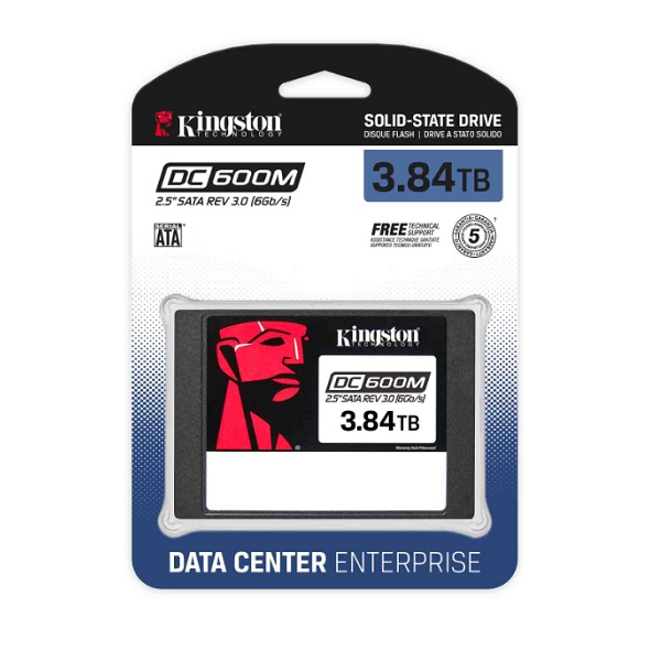 Kingston disco kingston de estado solido 3.84tb dc600m data center enterprise p/n sedc600m/3840g 3.84TB