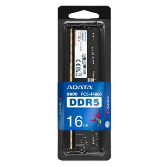 Adata memoria ddr5 adata udimm 16gb 5600mhz black p/n ad5u560016g-s 16GB DDR5 5600MHz