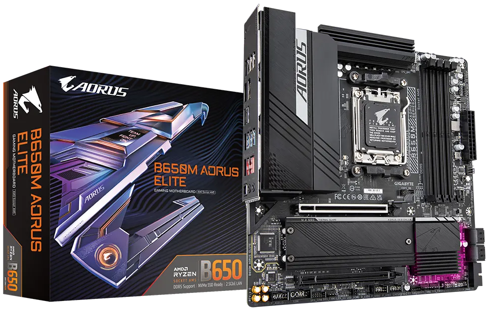 Gigabyte M/B sAM5 (AMD) - Gigabyte B650M H - 2x - 1x M.2  - DisplayPort/HDMI - m-ATX AM5 B650