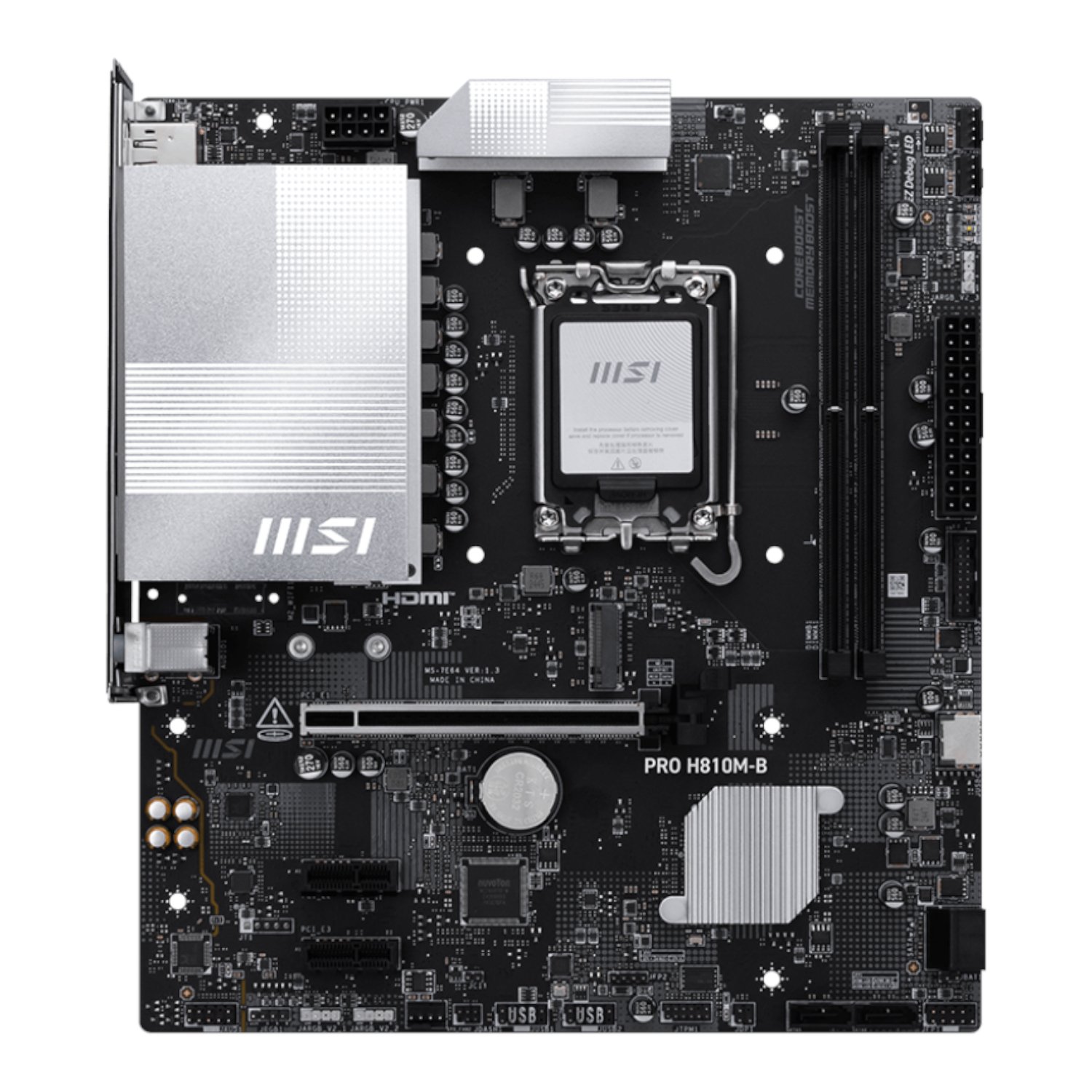MSI PRO H810M-B WIFI6E ( , , PCIe 5.0, Micro-ATX) LGA1851 H810