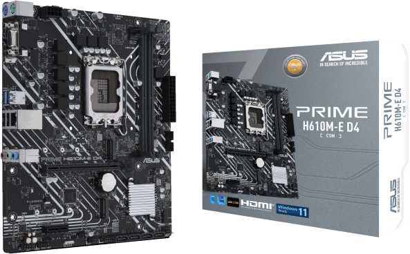 Asus M/B ASUS PRIME H610M-E D4-CSM LGA1700 H610
