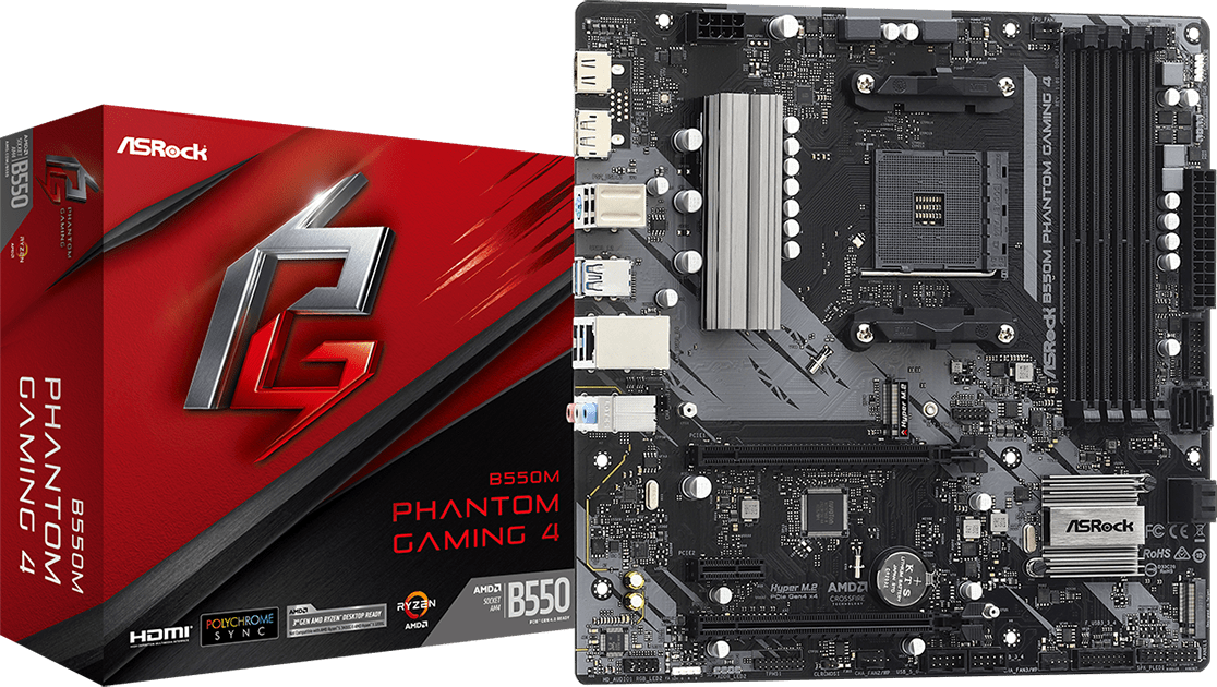Asrock M/B ASROCK B550M PHANTOM GAMING 4 AM4 B550