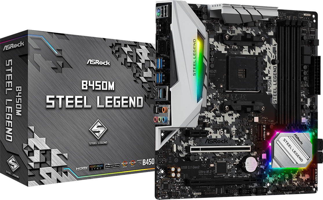 Asrock M/B ASROCK B450M STEEL LEGEND AM4 B450