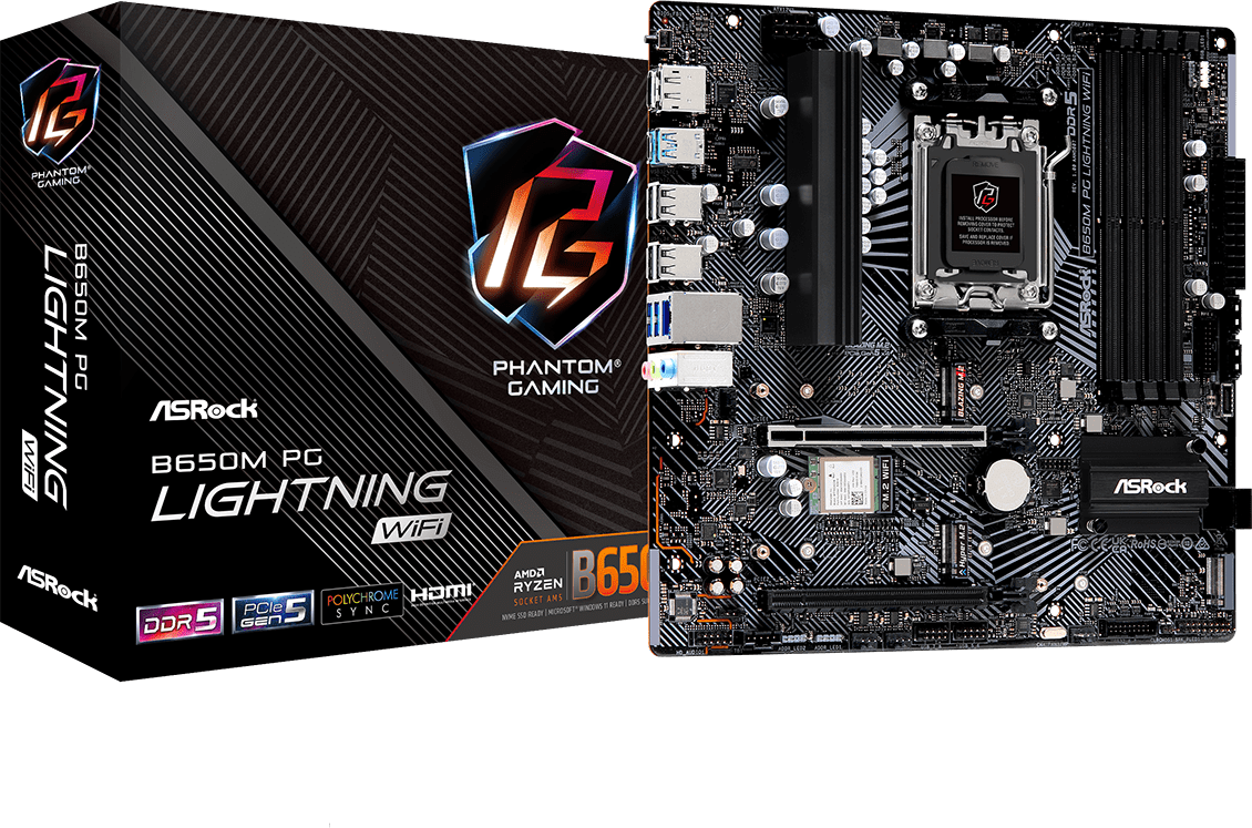 Asrock M/B ASROCK B650M PG Lightning WiFi AM5 B650