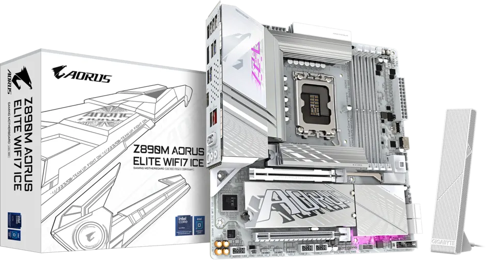 Gigabyte M/B GIGABYTE Z890M AORUS ELITE WIFI7 ICE LGA1851 Z890