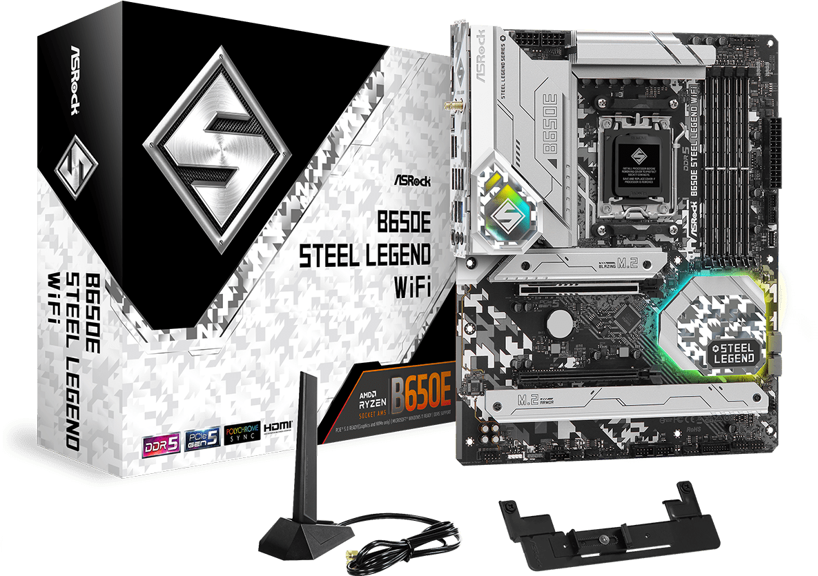 Asrock M/B ASROCK B650E STEEL LEGEND WIFI AM5 B650E