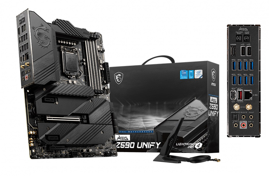 MSI MEG Z590 UNIFY, Tarjeta Madre Intel® Z590, PCIe, SATA, M.2, RAID, Audio 7.1-Channel, 2.5Gbps LAN, WiFi 6E, Bluetooth 5.2, USB 3.2, HDMI, ATX. LGA1200 Z590