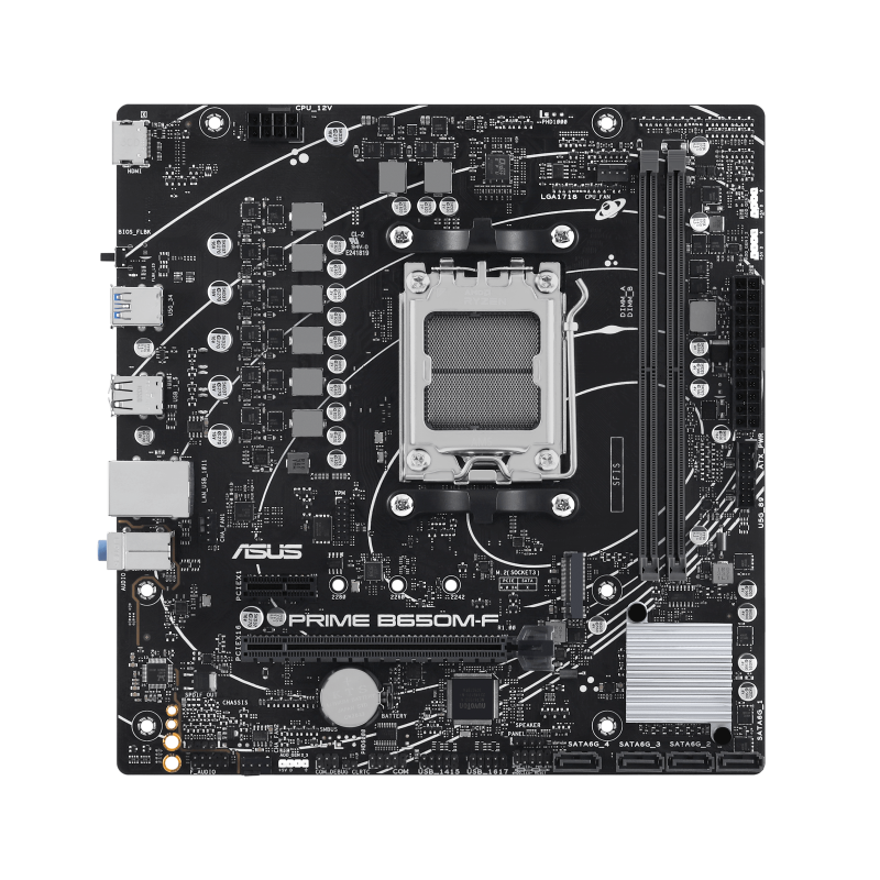 Imagen del Asus PRIME B650M-F, , 4x , 1x M.2, Gigabit Ethernet, m-ATX AM5 B650