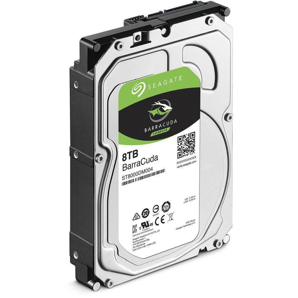 Seagate Disco Duro 8TB para PC Seagate BarraCuda 3.5\", 5400RPM, 256MB Cache, SATA 6.0Gb/s 8TB 5400RPM 3.5"