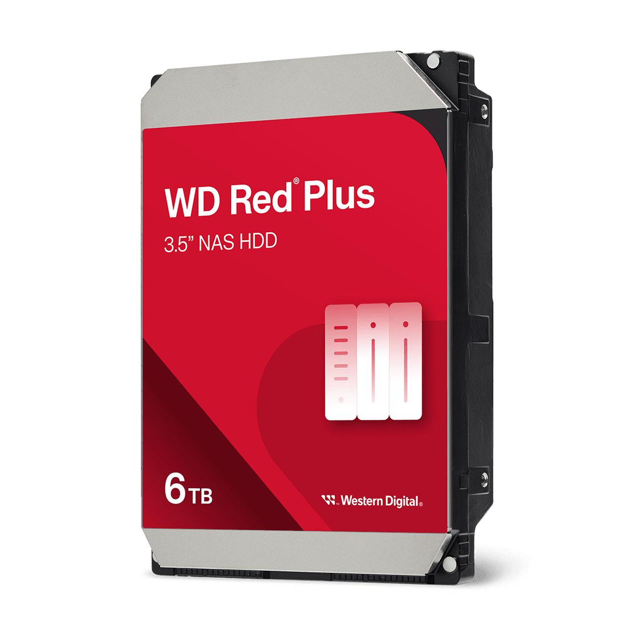 Western Digital Disco Duro Western Digital Red Plus de 6TB (3.5“, NAS, SATA, 5.400rpm, 256MB Caché) 6TB 3.5"