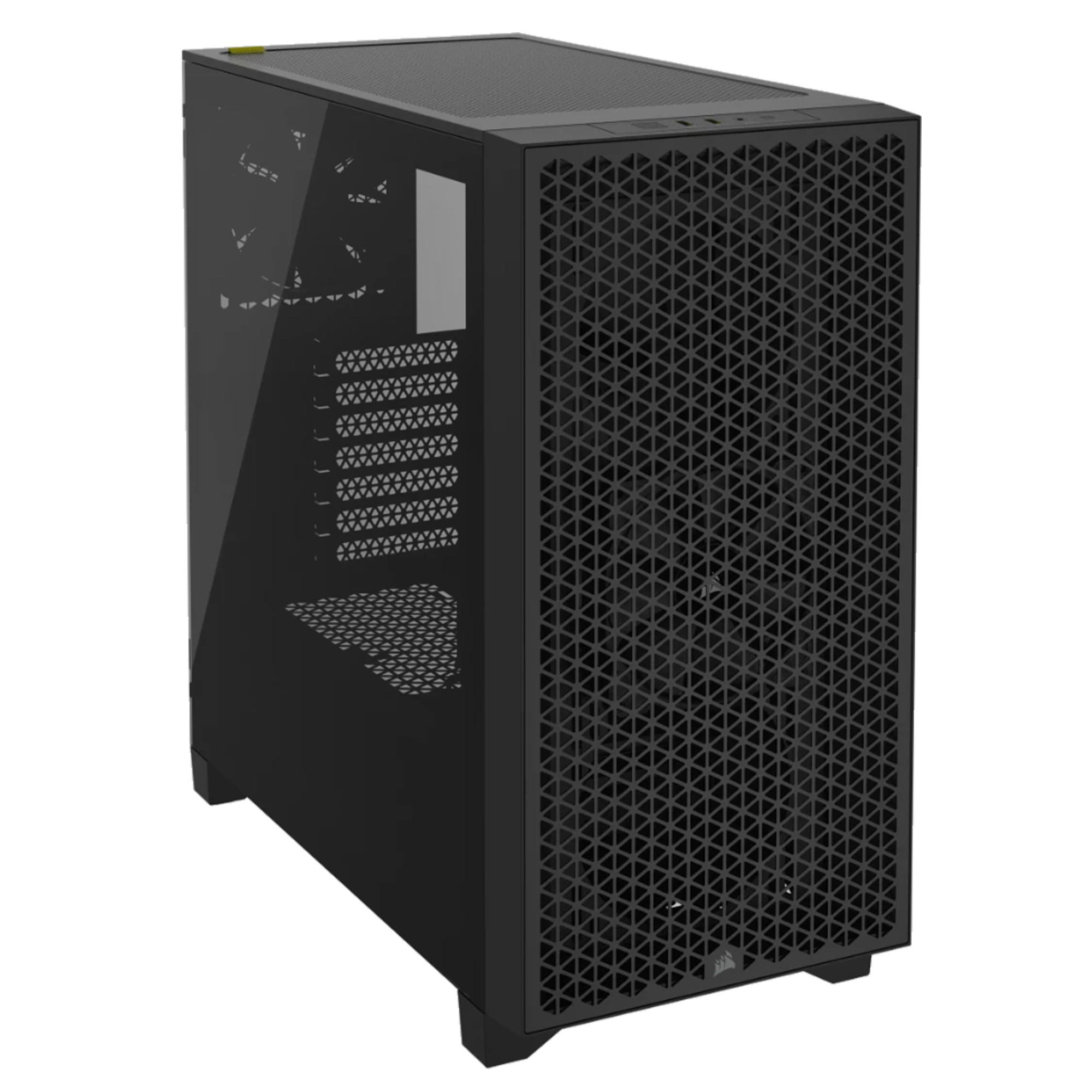 CORSAIR Airflow 3000D, Vidrio Templado, 2 x ventiladores SP120, VGA hasta 360mm, Negro, ATX