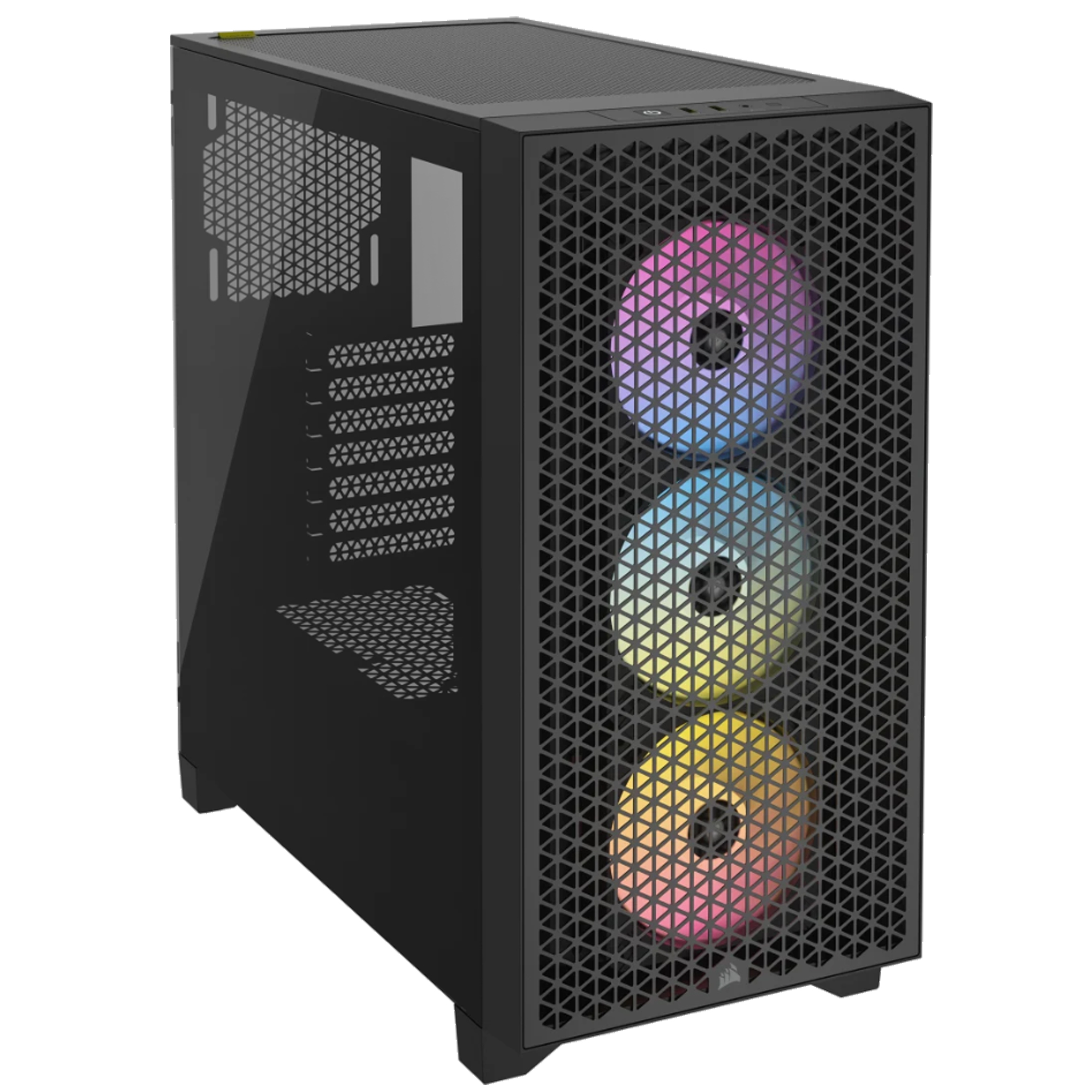 CORSAIR 3000D RGB AIRFLOW, Vidrio Templado, Incluye 3 x AR120 RGB, ATX, ATX