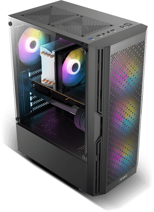 ANTEC AX20 Extreme, Mid Tower, 5 Ventiladores, Vidrio Templado, Frontal Malla, ATX