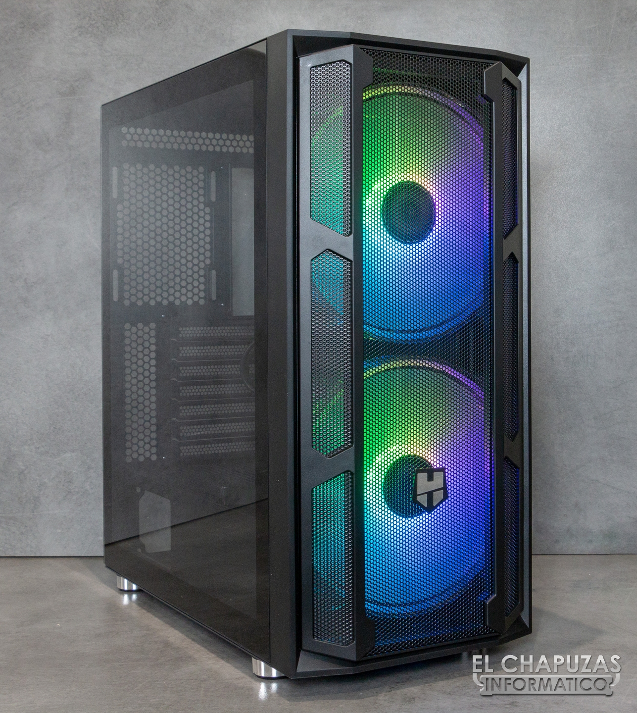 NOX Hummer Nova - Mid Tower con Cristal Templado y Ventiladores ARGB, ATX