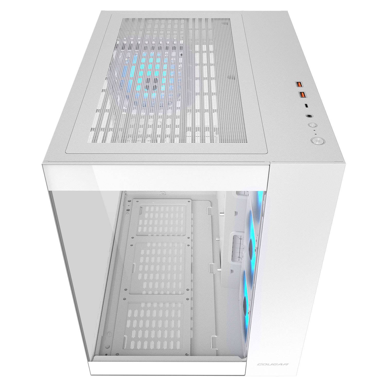 COUGAR - Cougar FV150 RGB - S/fuente - ATX - Blanco - Incluye 3 FAN ARGB  120mm M/B + 1 FAN ARGB  120mm Trasero (385KA10.0002) ATX
