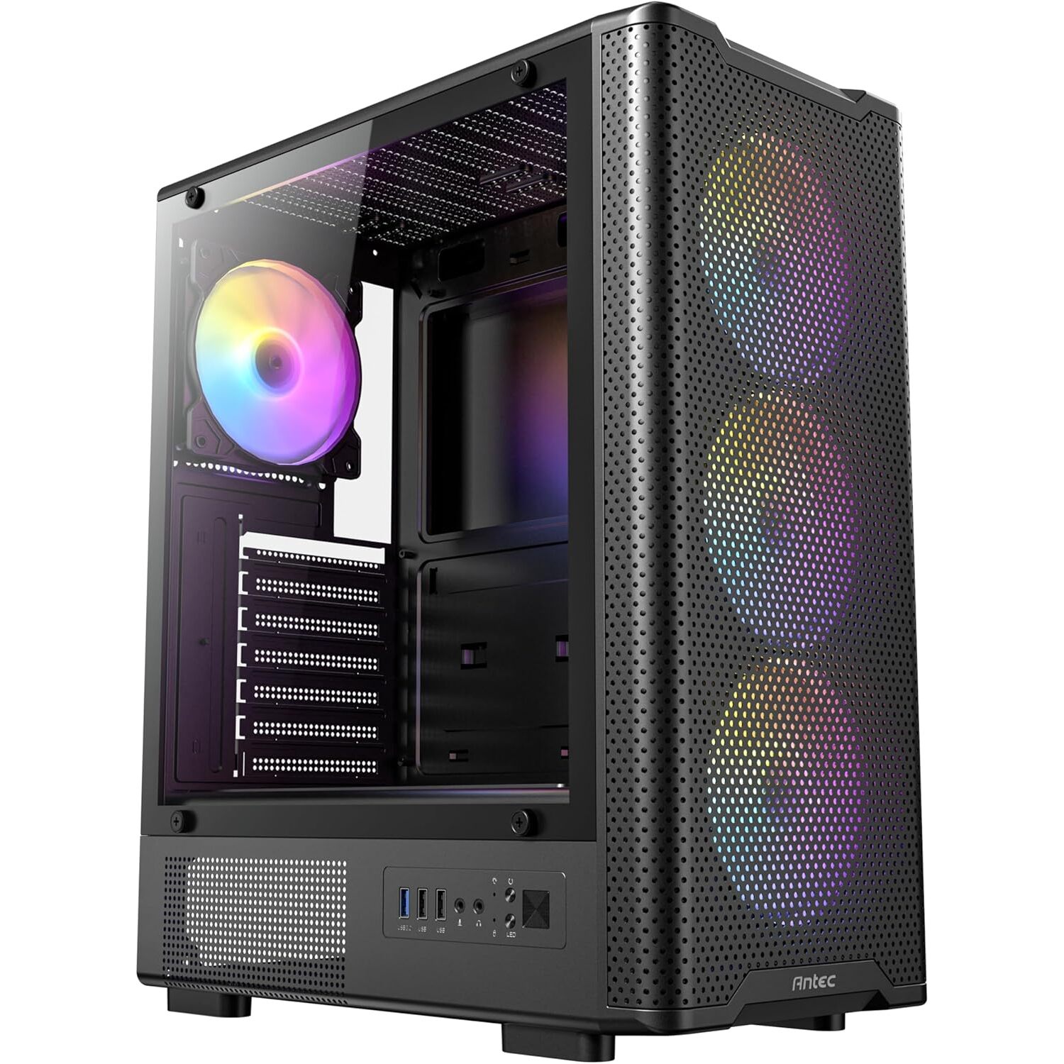 ANTEC - Antec VX310 ARGB - S/Fuente - ATX - Negro - Incluye 4 ventiladores ARGB de 120 mm ATX