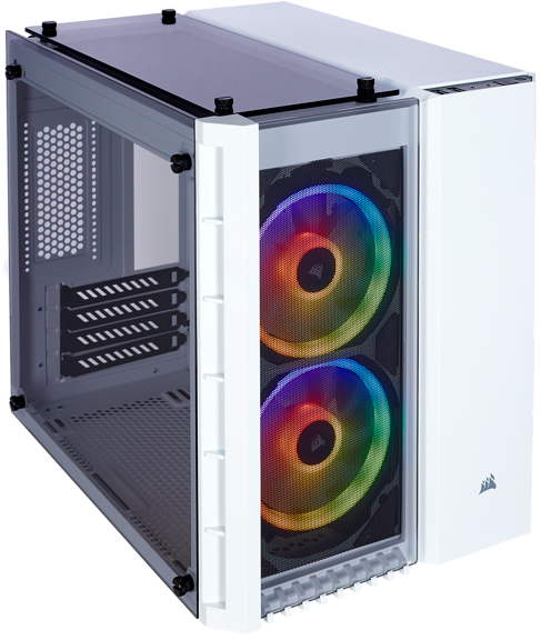 CORSAIR 280X WHITE, Micro ATX, cristal templado, 2 fans incluidos CC-9011137-WW Micro ATX