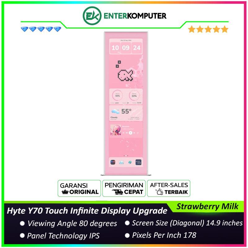 HYTE Pantalla 14.9" Hyte Y70 Strawberry Milk touch infinite Display Upgrade 2.5K Touchscreen for Y70 ACC-HYTE-LK-Y7TTI-SM ATX