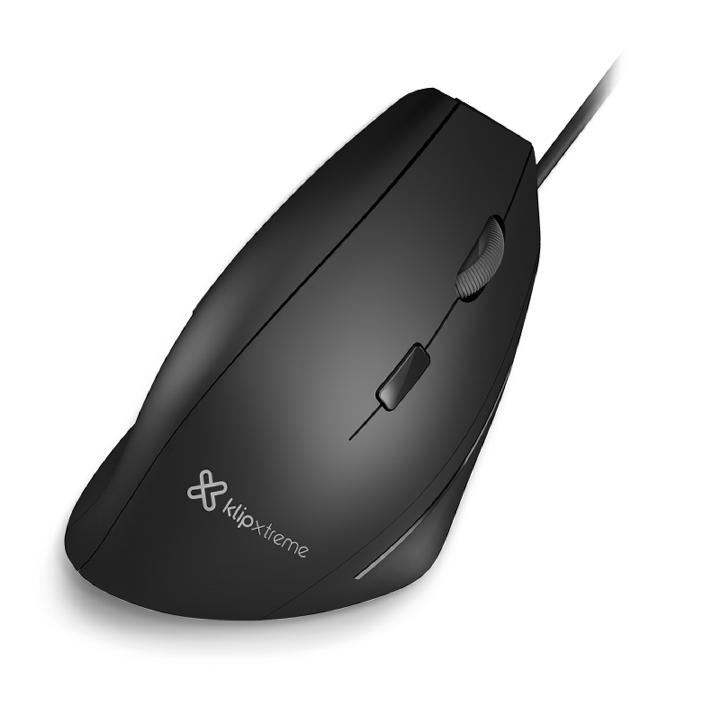 Klip Xtreme - Mouse - USB - Cableado - Negro - Ultraergonómico Alámbrico