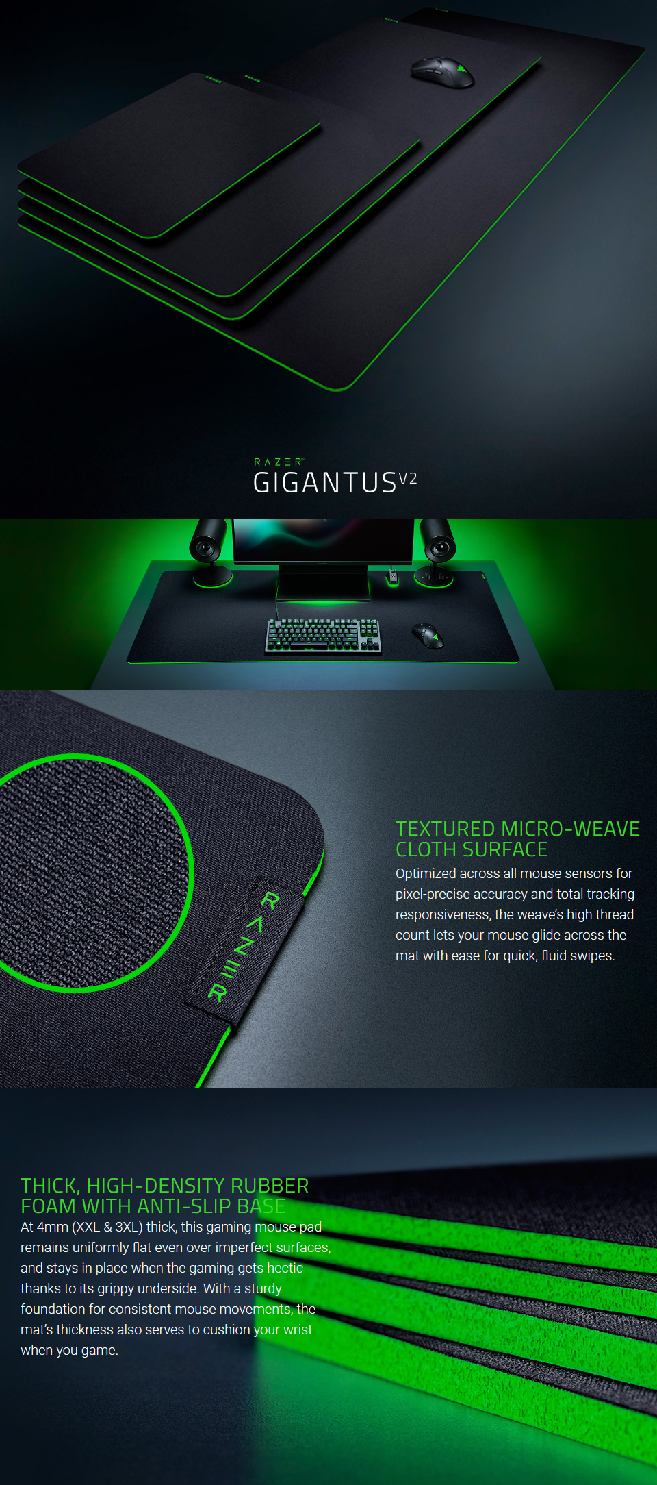 Razer Mouse Gamer Mat Gigantus V2 3Xl