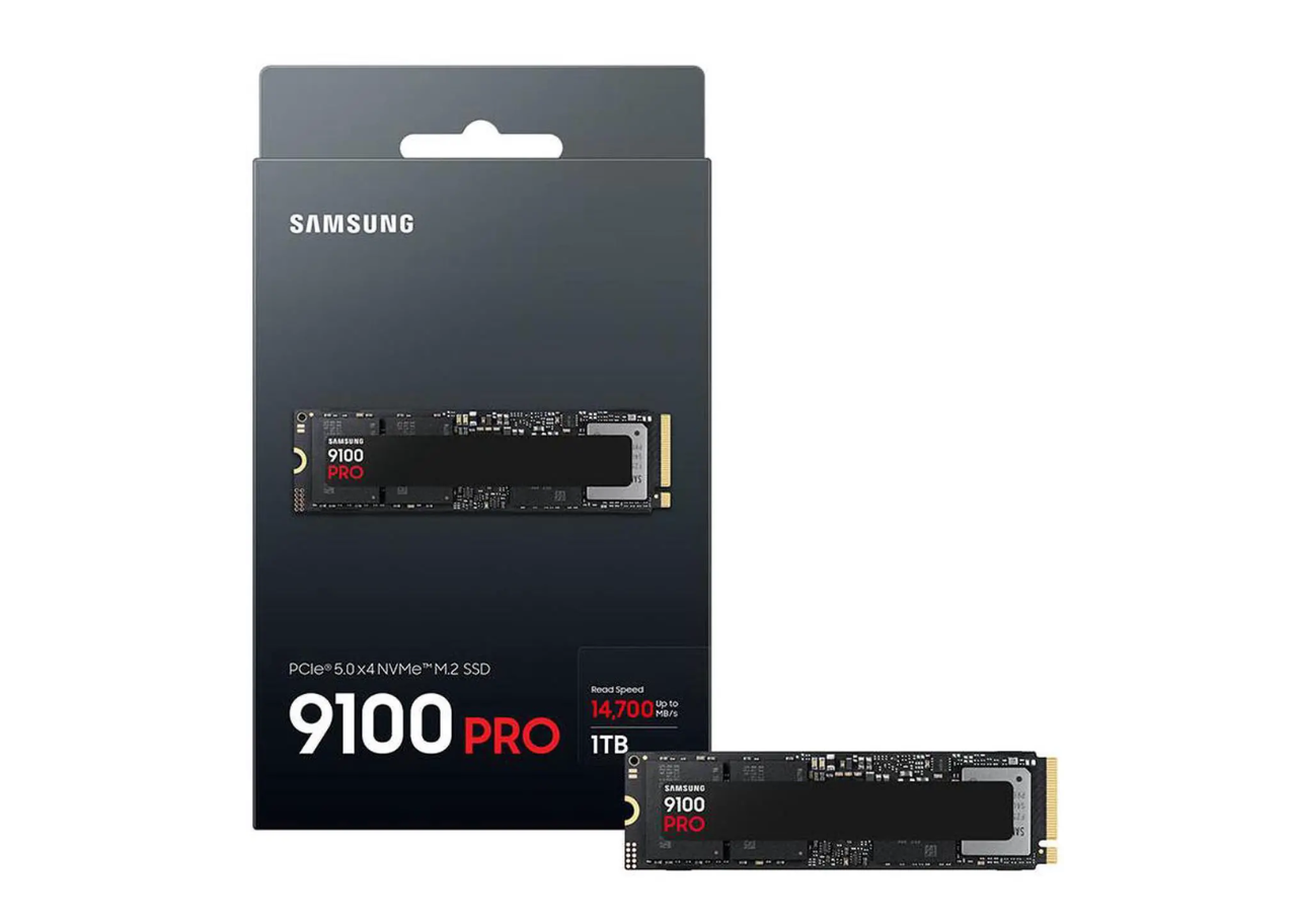 Samsung Almacenamiento SSD 1TB | Samsung 9100 PRO | PCIe 5.0 x4 | 1 GB DRAM | NVMe M.2 1TB PCIe 5.0